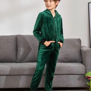 Pyjama Polaire "Coral Fleece" vert